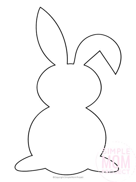 Download Free Linework Easter Bunny from the Back | Embroidery Cricut SVG